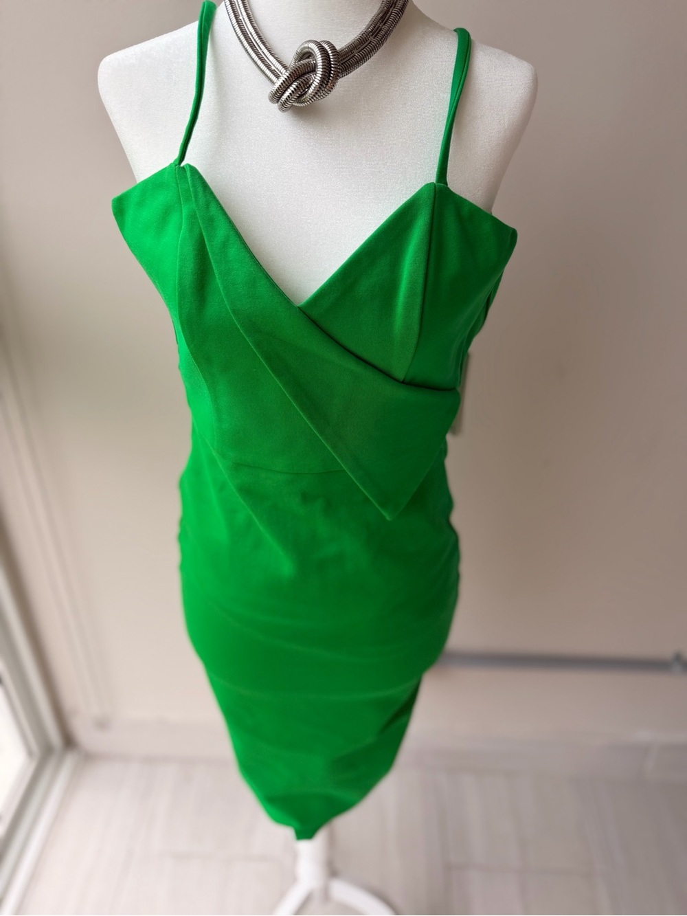 Lavish Alice Emerald Green Spaghetti Strap Midi Dress